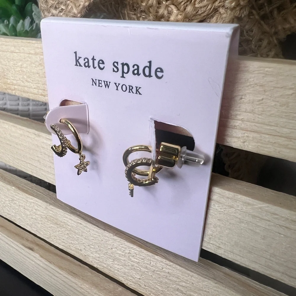 Kate Spade Huggie Half Hoop Star Earrings